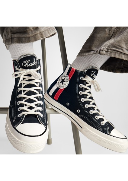 Chuck 70 Archival Stripes Unisex Siyah Sneaker fırsatları