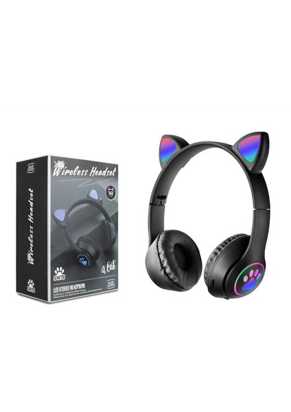 SW78 Sevimli Kedi Kulaklı LED Işıklı Katlanabilir Kablosuz Kulaküstü Bluetooth fiyatları