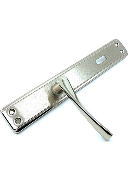5 Takım Nikel Saten Oda Kapı Kolu Metal Kapı Kolu Ön Arka Takım 5 Çift