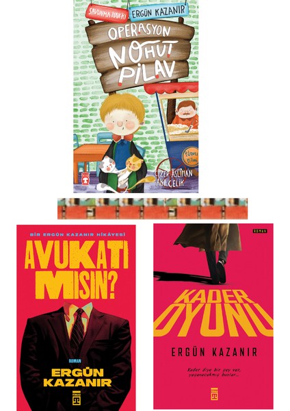 Operasyon Nohut Pilav / Savunma Hakkı / Kader Oyunu / Avukatı Mısın (3 Kitap) - Ergün Kazanır