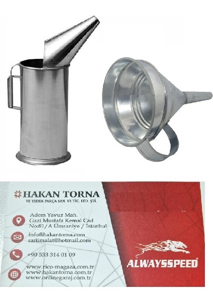 Metal Huni Yağ Hunisi Yağ Boşaltma Kapı 2 Litre