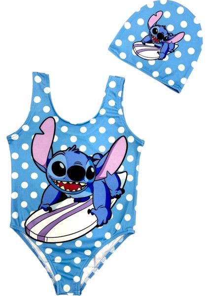 Yeni Sezon Karakter Desenli Kız Çocuk Mayosu