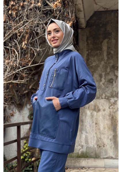 Nurcan Çetin Pantolonlu Takım 25432 Indigo