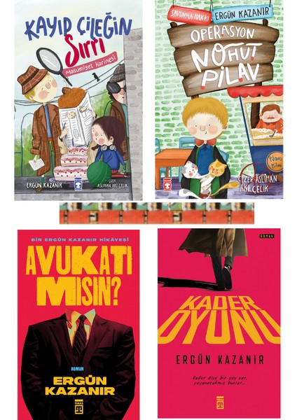 Operasyon Nohut Pilav - Savunma / Kayıp Çileğin Sırrı / Kader Oyunu / Avukatı Mısın (4 Kitap) - Ergün Kazanır