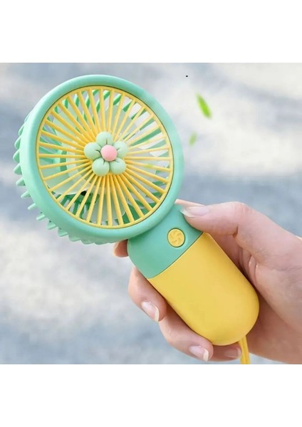 Mini El Fanı Şarjlı Taşınabilir Serinletici Vantilatör Pervane