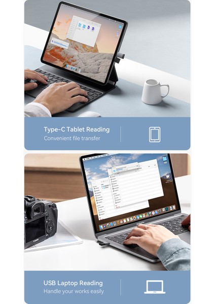 2'si 1 Arada Kart Okuyucu Type-C ve Usb Çift Protokol Ce Lisanslı Mikro Sd/Tf Hafıza Kartı kart okuyucu Telefon Dizüstü Bilgisayar Laptop Tak Çalıştır yüksek Hızlı Kart Okuyucu fırsatları