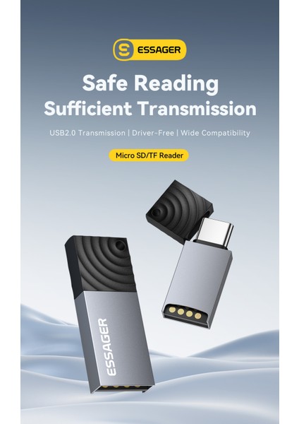 2'si 1 Arada Kart Okuyucu Type-C ve Usb Çift Protokol Ce Lisanslı Mikro Sd/Tf Hafıza Kartı kart okuyucu Telefon Dizüstü Bilgisayar Laptop Tak Çalıştır yüksek Hızlı Kart Okuyucu