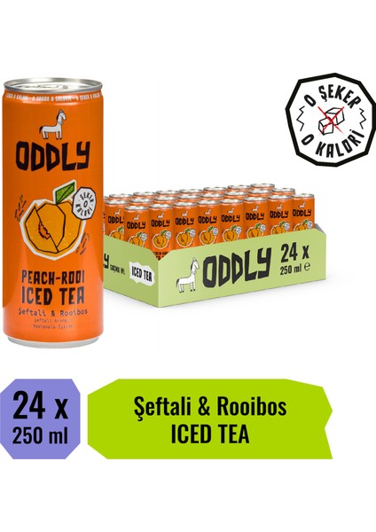 Peachrooı Soğuk Çay Kutu Şeftali Rooıbos 250 ml x 24 Adet