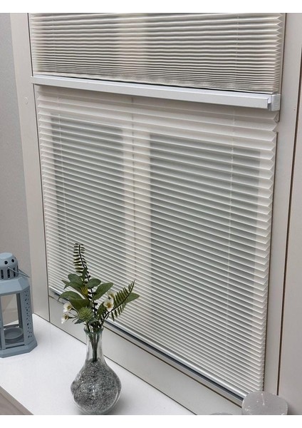 Gece Gündüz Çift Mekanizmalı Katlanabilir Beyaz Cam Balkon Plise Perde fırsatları