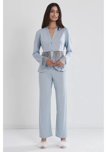 Pierre Cardin P5040 Bayan Penye Gecelik Sabahlık