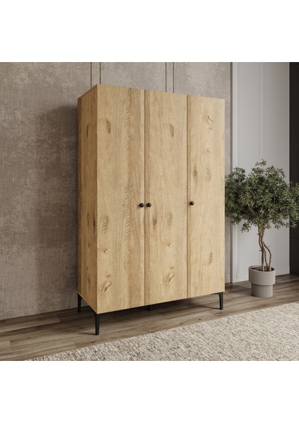 Free 3 Kapalı,6 Raf Bölmeli,1 Askı Bölmeli Dolap/ GARDIROP(%100MDF)