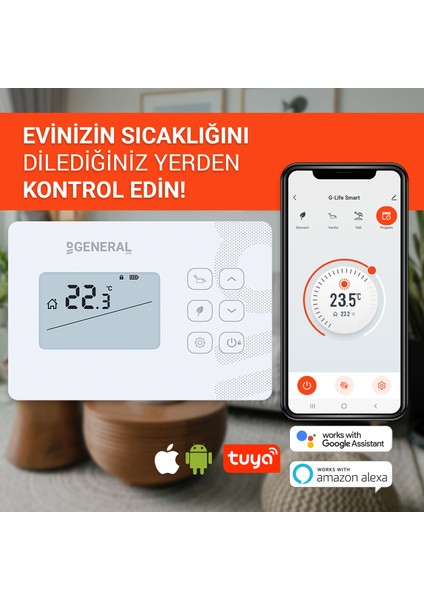 Mitra HT290S Smart Kablosuz Akıllı Tuya Oda Termostatı