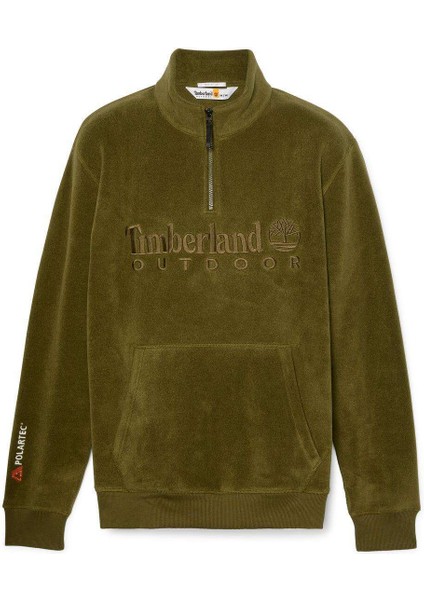 Erkek Yeşil Timberland Lınear Logo 1/4 Zıp Polartec 200 Fleece Yeşil Erkek Sweatshirt fiyatları