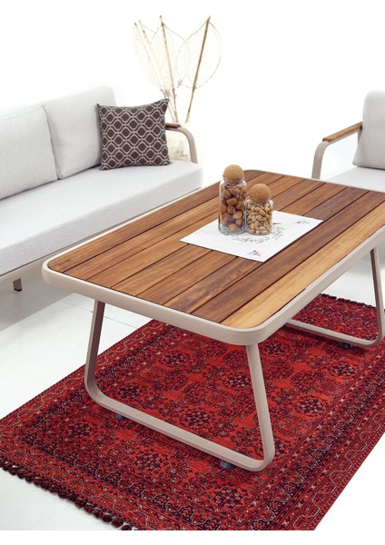 Culinan Alüminyum Bahçe Balkon Oturma Grubu 3+1+1+Masa !! 2 Adet Puf Hediyeli
