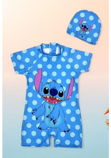 Kız Çocuk Gizli Sırt Fermuarlı Efsane Karakter Baskı Desenli Dalgıç Kumaş Boneli Hipster Mayo Takımı modelleri