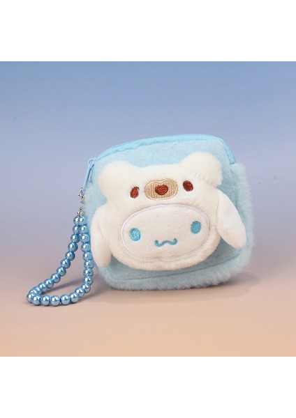 Yaratıcı Sevimli Peluş Saf Renkli Boncuk Zinciri Bebek Kafa Çocuk Bozuk Para Cüzdanı (Yurt Dışından)