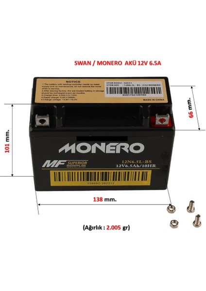Cg Agk Motosiklet Aküsü 12V 6.5A fiyatları