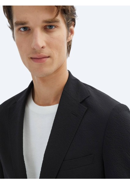 Siyah Desenli Modern Fit Takım Elbise modelleri