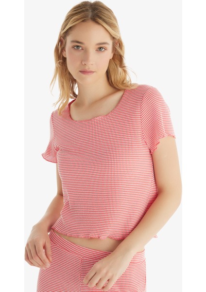 Kadın T-Shirt 60549 - Pembe