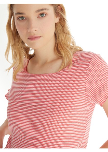 Kadın T-Shirt 60549 - Pembe modelleri