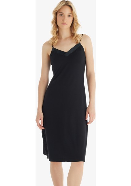 Kadın Gecelik 51801 - Siyah