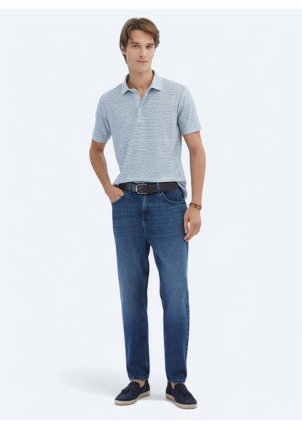 Mavi Baskılı Polo Yaka Pamuk Karışımlı T-Shirt fiyatları