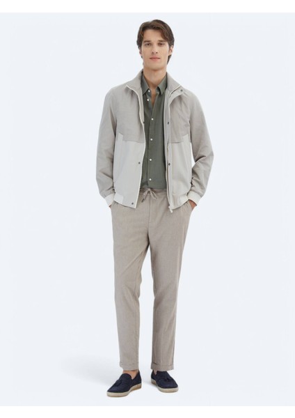 Bej Regular Fit Gizli Kapüşon Casual Dokuma Mont fiyatları