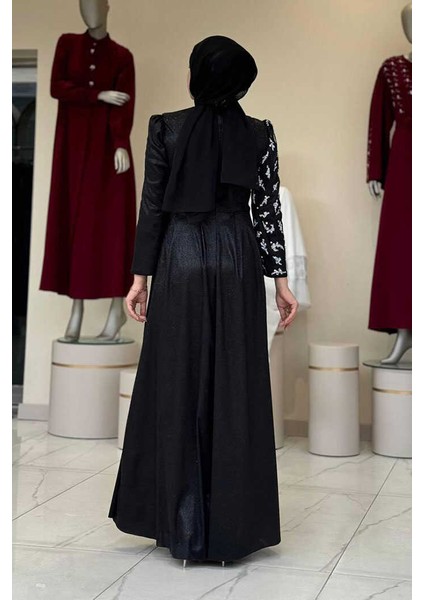 Simli Taş Detaylı Abiye 3934 Siyah fiyatları