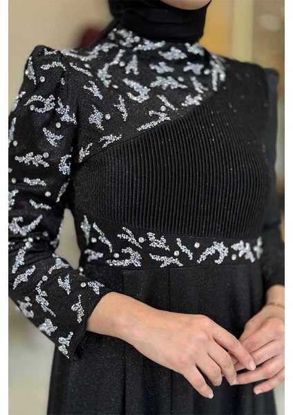 Simli Taş Detaylı Abiye 3934 Siyah fırsatları