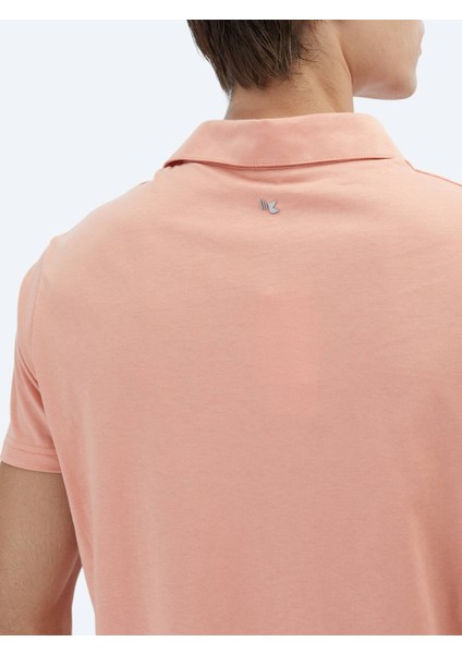 Somon Düz Polo Yaka %100 Pamuk T-Shirt