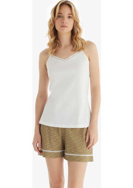 Kadın Pijama Takımı 51863 - Beyaz