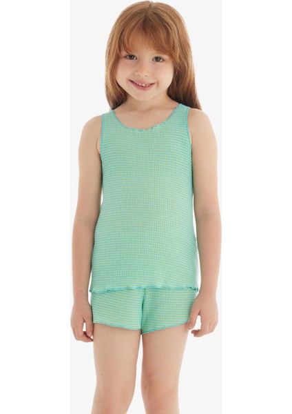 Kız Çocuk Pijama Takımı 60566 - Yeşil