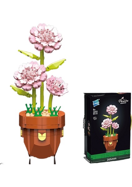 Bonsai Küçük Taneli Yapı Taşları Ebedi Çiçeklerin Simülasyonu Monte Edilmiş Oyuncaklar (Yurt Dışından)