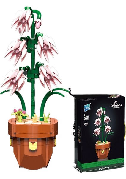 Bonsai Küçük Taneli Yapı Taşları Ebedi Çiçeklerin Simülasyonu Monte Edilmiş Oyuncaklar (Yurt Dışından)
