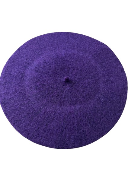 Fransız Ressam Keçe Bere -Mor