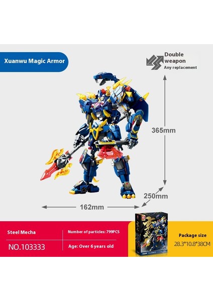 Yeni Mecha Blok Puzzle Montaj Yapı Taşı Oyuncaklar Süsler (Yurt Dışından)
