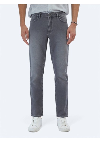 Gri Slim Fit Denim Pamuk Karışımlı Pantolon fiyatları