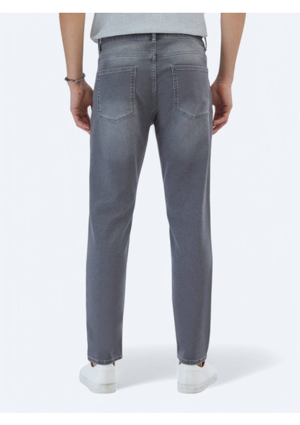 Gri Slim Fit Denim Pamuk Karışımlı Pantolon fırsatları