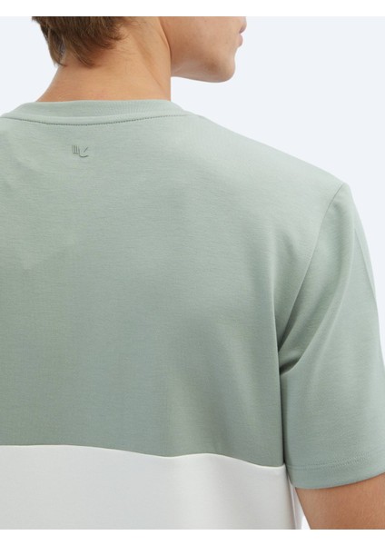 Yeşil Düz Bisiklet Yaka T-Shirt indirimleri
