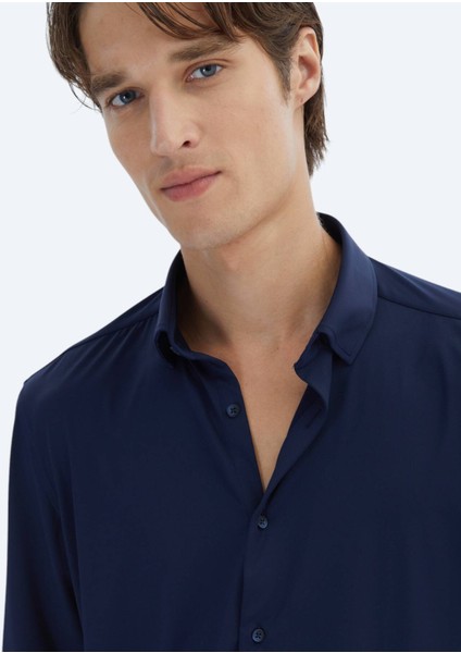 Lacivert Regular Fit Casual Gömlek fırsatları