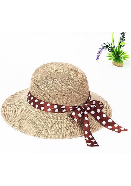 Kadınlar Için Yeni Yaz Güneş Şapkası Katlanabilir Büyük Siperlikli Güneş Şapkası Çiçekli Moda Güneş Koruması ve Uv Koruması Güneş Şapkası (Yurt Dışından)