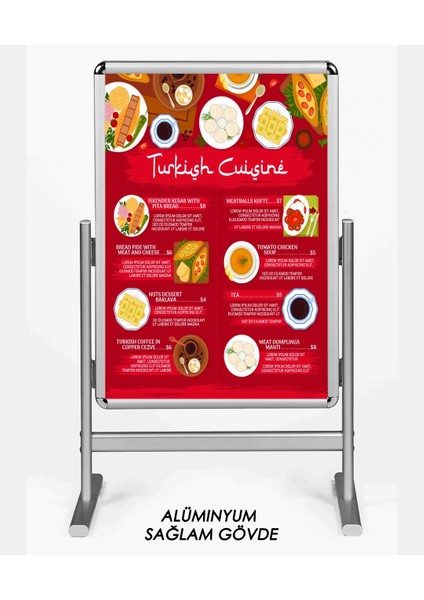 Ayaklı Yer Panosu Rondo Köşe 70X100