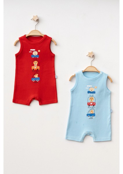 Beep Baskılı 2'li Penye Tulum 1016