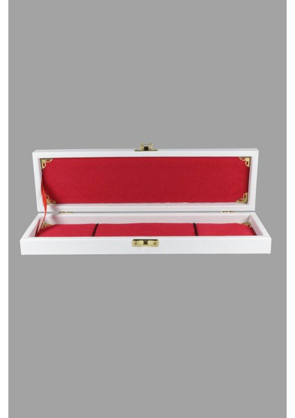 Beyaz Renk Deri Menteşeli Tesbih Kutusu modelleri