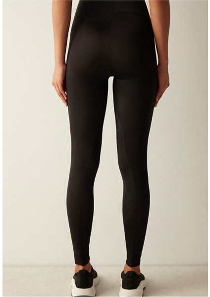 Siyah Extra Yüksek Bel Bilek Boy Pop Up Tayt fiyatları