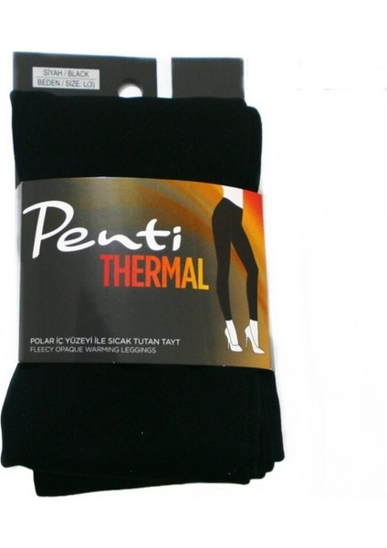 Kadın Siyah Thermal Polar Tayt