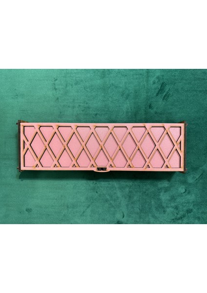 Ahşap Tesbih Kutusu Pembe Renkli