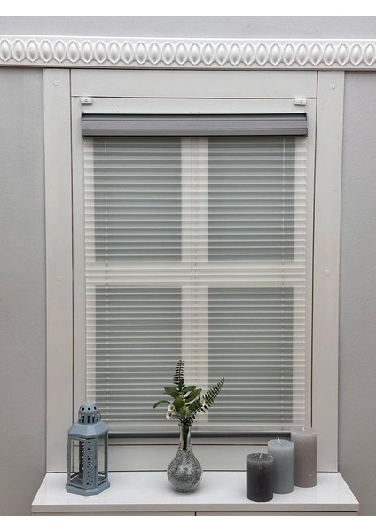 Gece Gündüz Katlanabilir Açık Gri Cam Balkon Plise Perde fırsatları