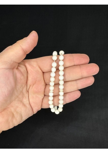 Deve Kemiği Tesbih Bilek Boy Küre Kesim 7mmx6,5mm T-638 modelleri