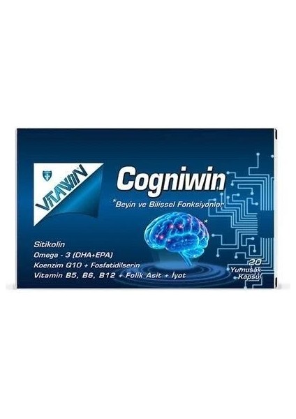 Vitawin Cogniwin Sitikolin Dha 20 Yumuşak Kapsül